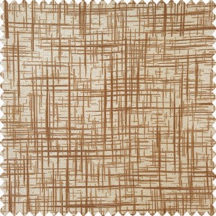 Dark brown and beige color texture finished vertical and horizontal lines with thick background polyester main curtain